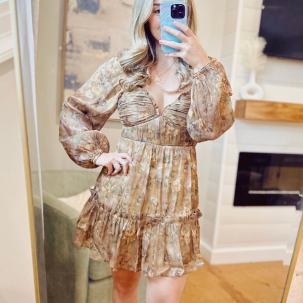Floral Long Sleeve Dress